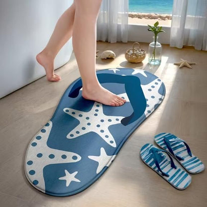 Starfish Design Slipper Pattern Floor Mat (45*90)